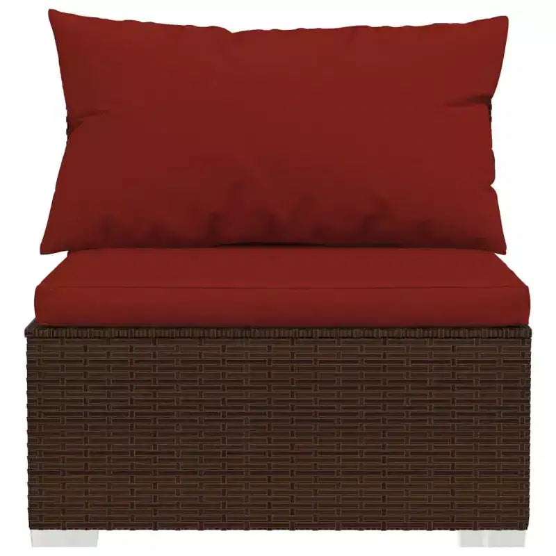 vidaXL Salotto da Giardino in PE Rattan Modulare Medio