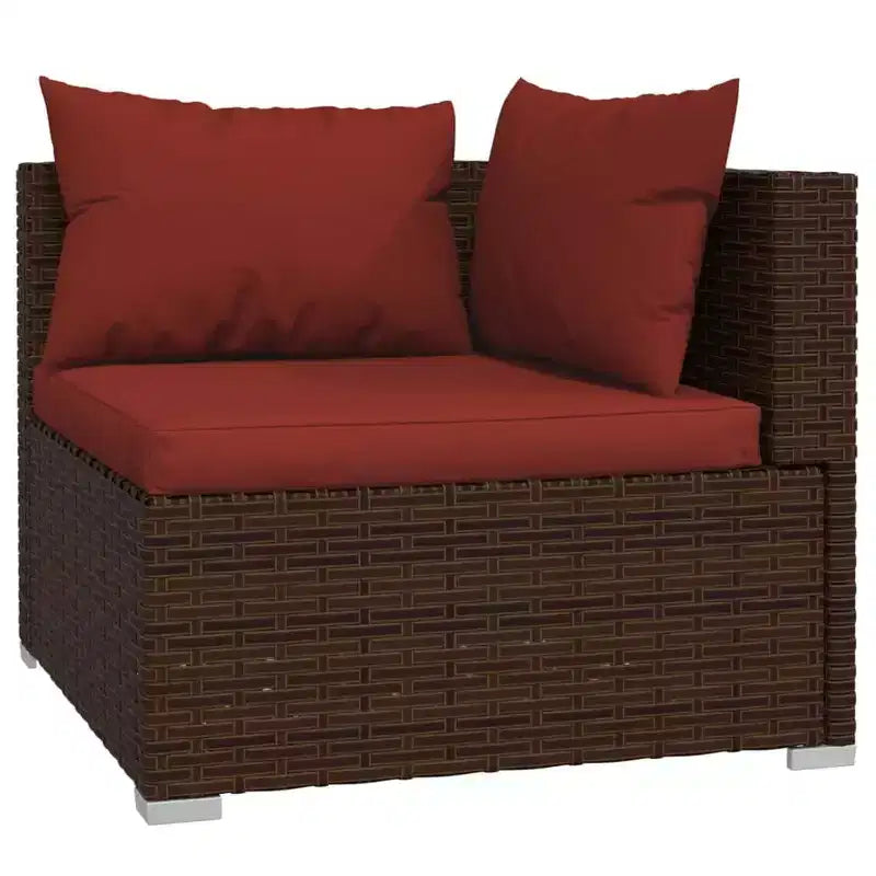 vidaXL Salotto da Giardino in PE Rattan Modulare Medio