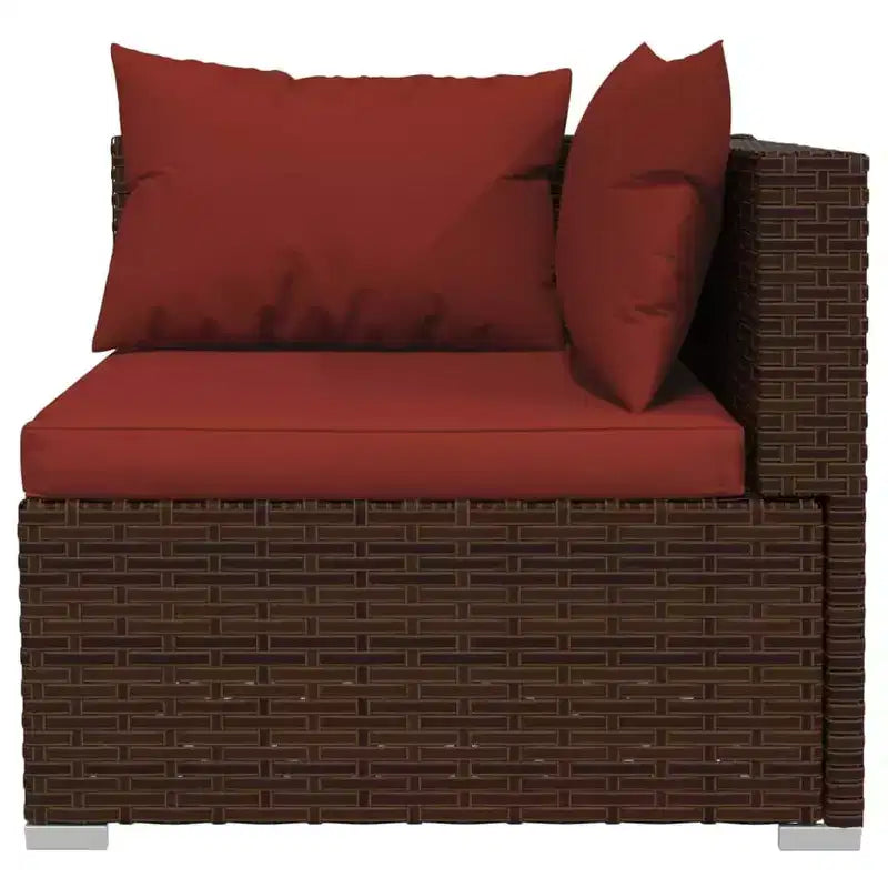 vidaXL Salotto da Giardino in PE Rattan Modulare Medio