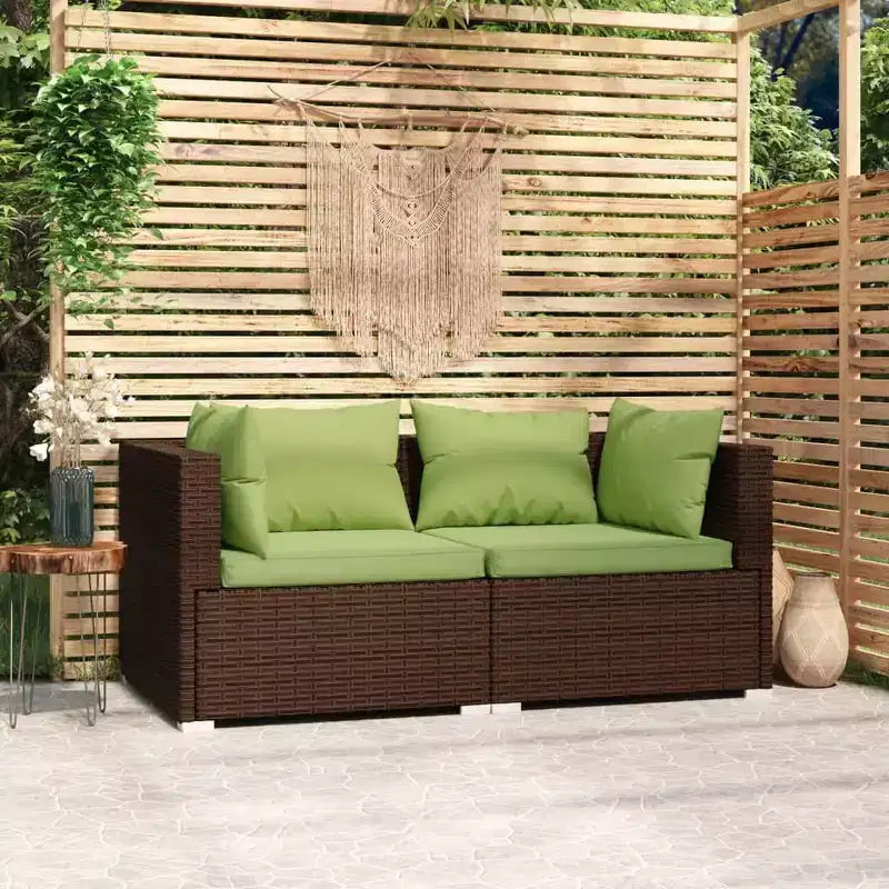 vidaXL Salotto da Giardino in PE Rattan Modulare Medio