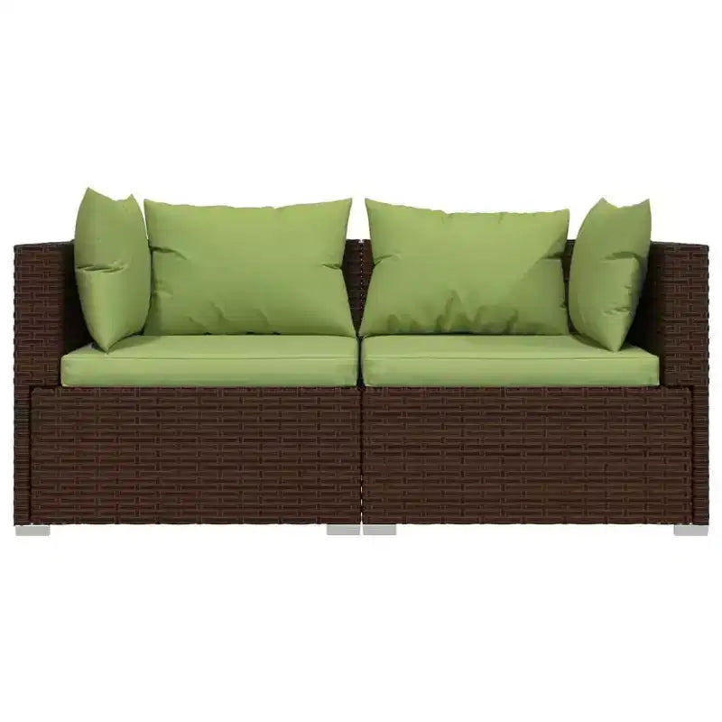 vidaXL Salotto da Giardino in PE Rattan Modulare Medio
