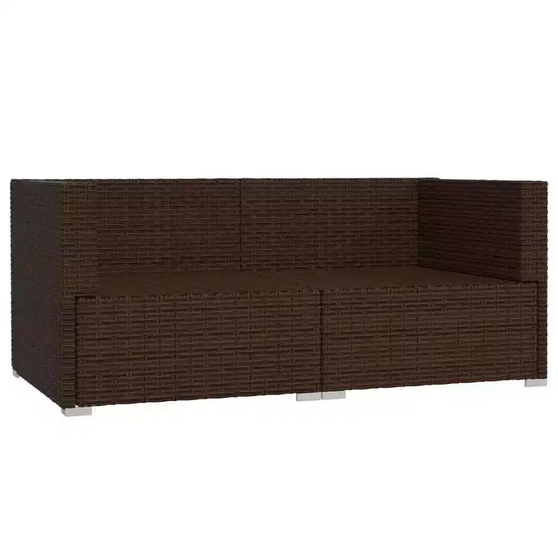 vidaXL Salotto da Giardino in PE Rattan Modulare Medio