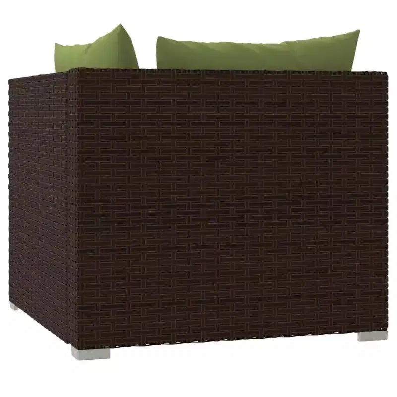 vidaXL Salotto da Giardino in PE Rattan Modulare Medio