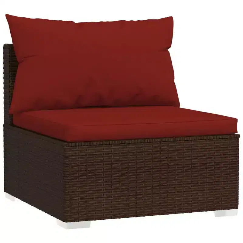 vidaXL Salotto da Giardino in PE Rattan Modulare Medio