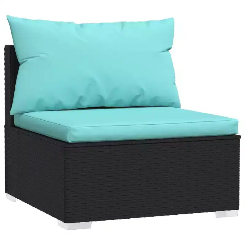 vidaXL Salotto da Giardino in PE Rattan Modulare Medio