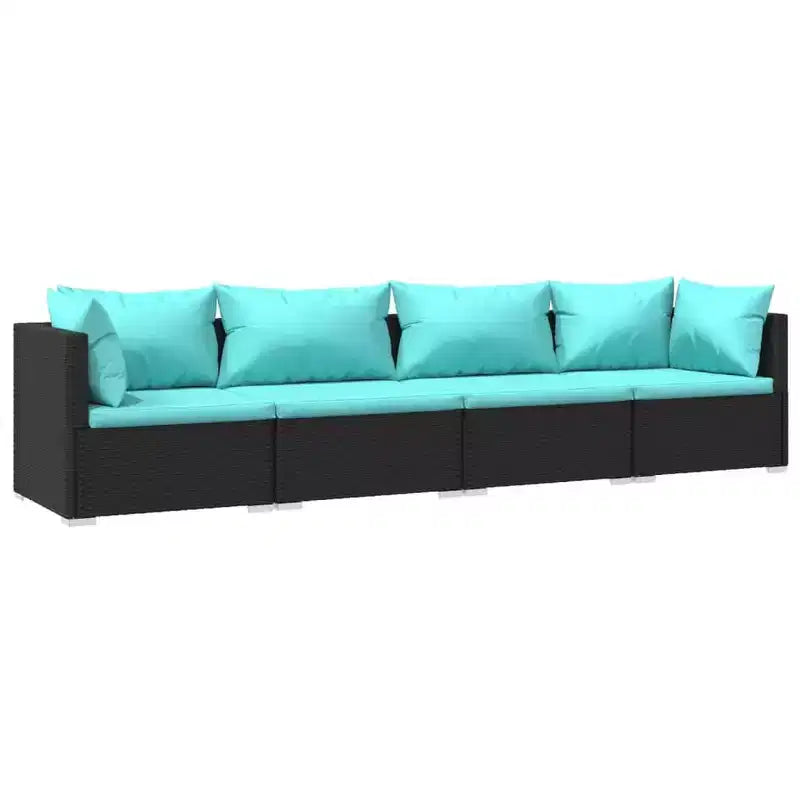 vidaXL Salotto da Giardino in PE Rattan Modulare Medio