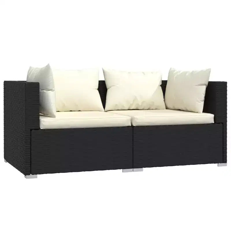 vidaXL Salotto da Giardino in PE Rattan Modulare Medio