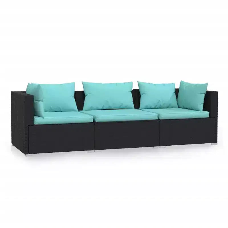vidaXL Salotto da Giardino in PE Rattan Modulare Medio