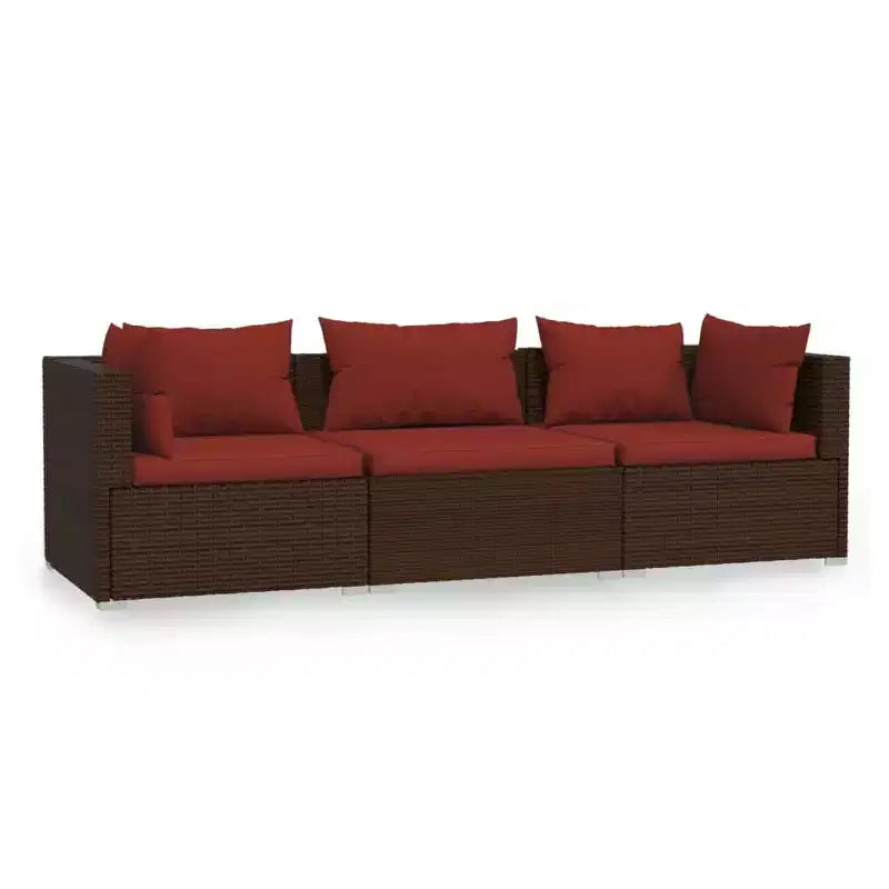 vidaXL Salotto da Giardino in PE Rattan Modulare Medio