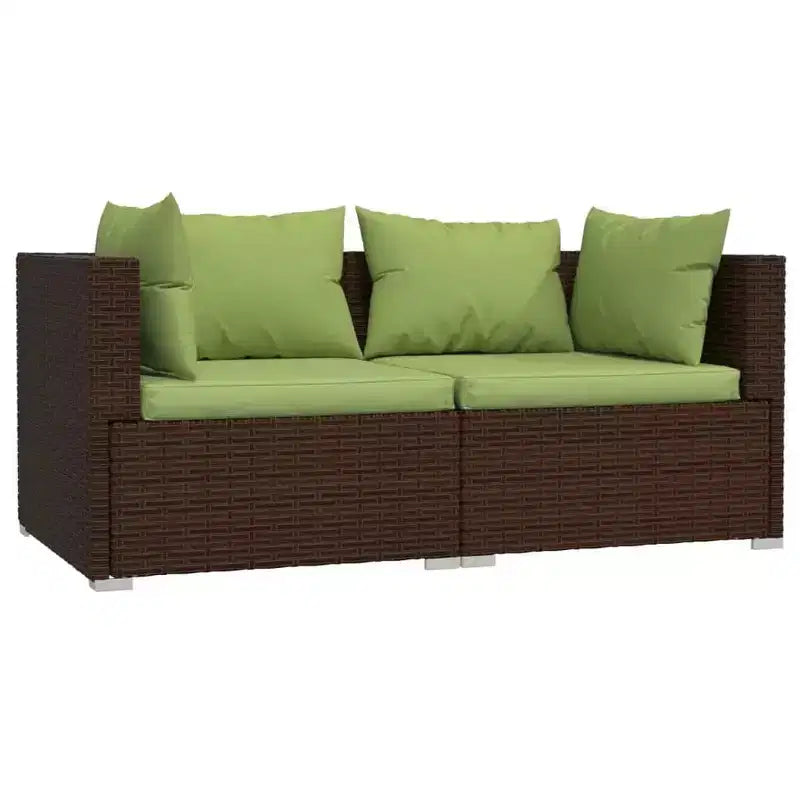 vidaXL Salotto da Giardino in PE Rattan Modulare Medio