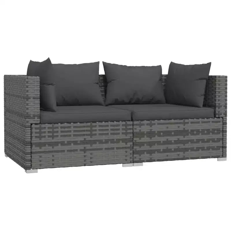 vidaXL Salotto da Giardino in PE Rattan Modulare Medio