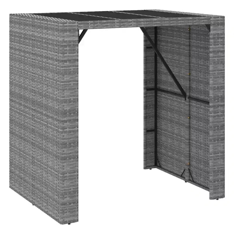 vidaXL Set da bar da giardino con cuscini in rattan