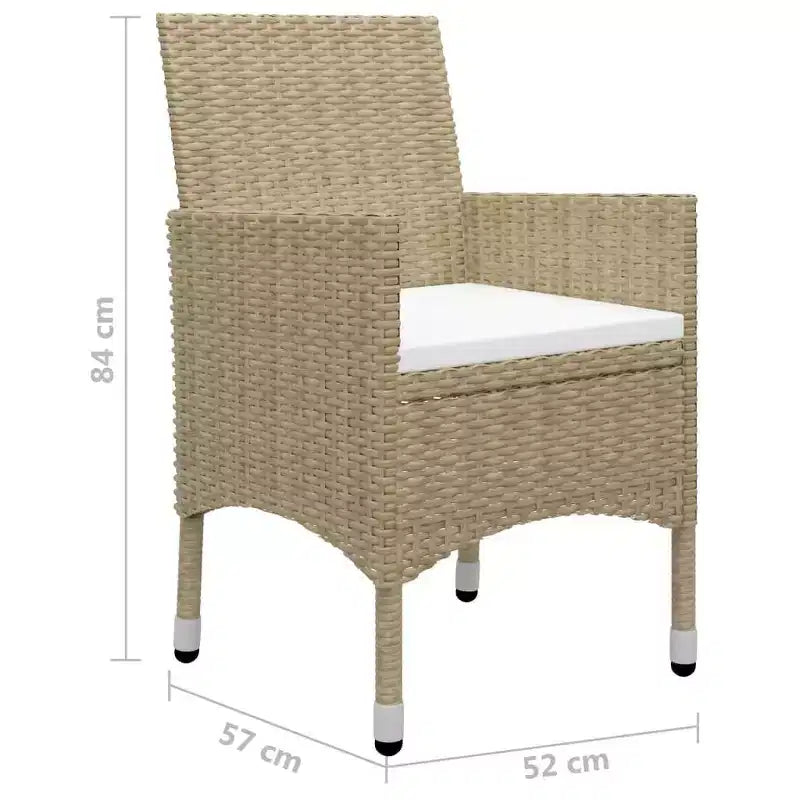 vidaXL Set da pranzo in legno massello di acacia Ampio ergonomico