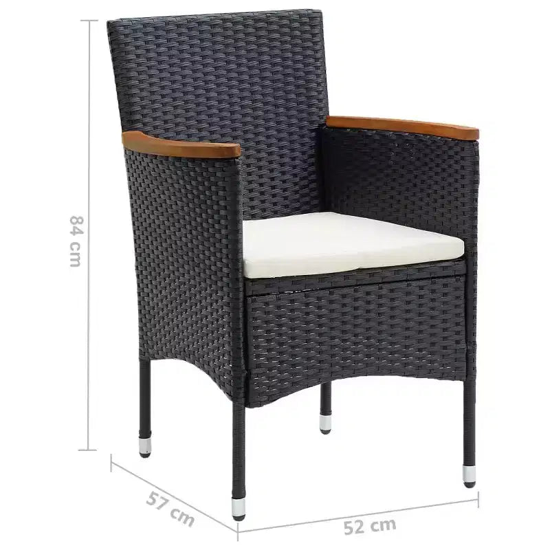 vidaXL Set da pranzo in legno massello di acacia Ampio ergonomico