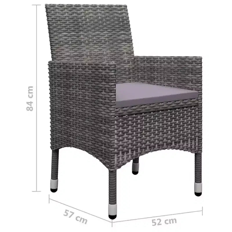 vidaXL Set da pranzo in legno massello di acacia Ampio ergonomico