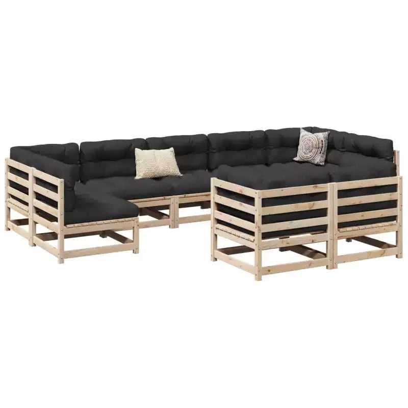 vidaXL Set divano modulare da giardino per esterni con cuscini