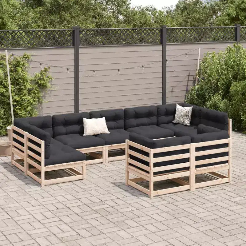 vidaXL Set divano modulare da giardino per esterni con cuscini