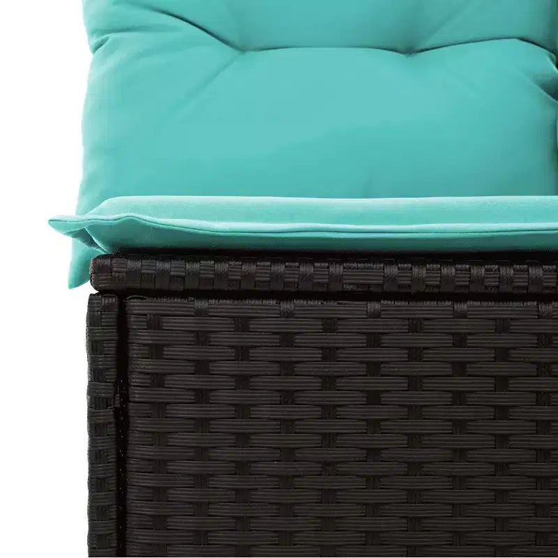 vidaXL Set Divani da Giardino con Cuscini e Tavolo in Polyrattan