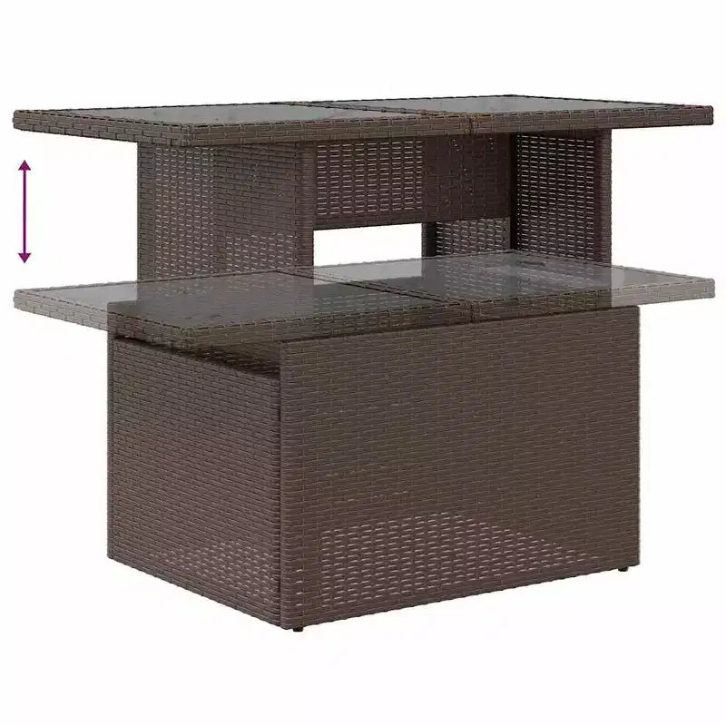 vidaXL Set Divani da Giardino con Cuscini e Tavolo in Polyrattan