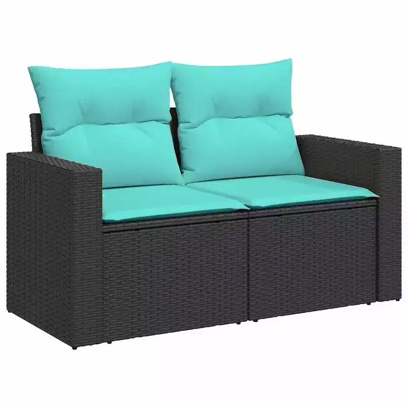 vidaXL Set Divani da Giardino con Cuscini e Tavolo in Polyrattan