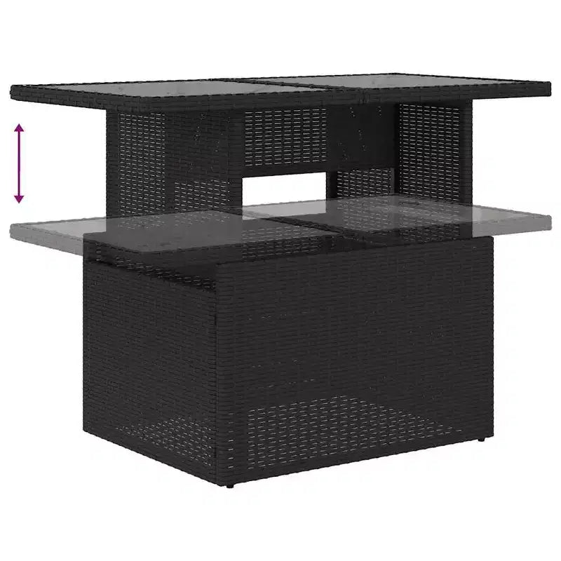 vidaXL Set Divani da Giardino con Cuscini e Tavolo in Polyrattan
