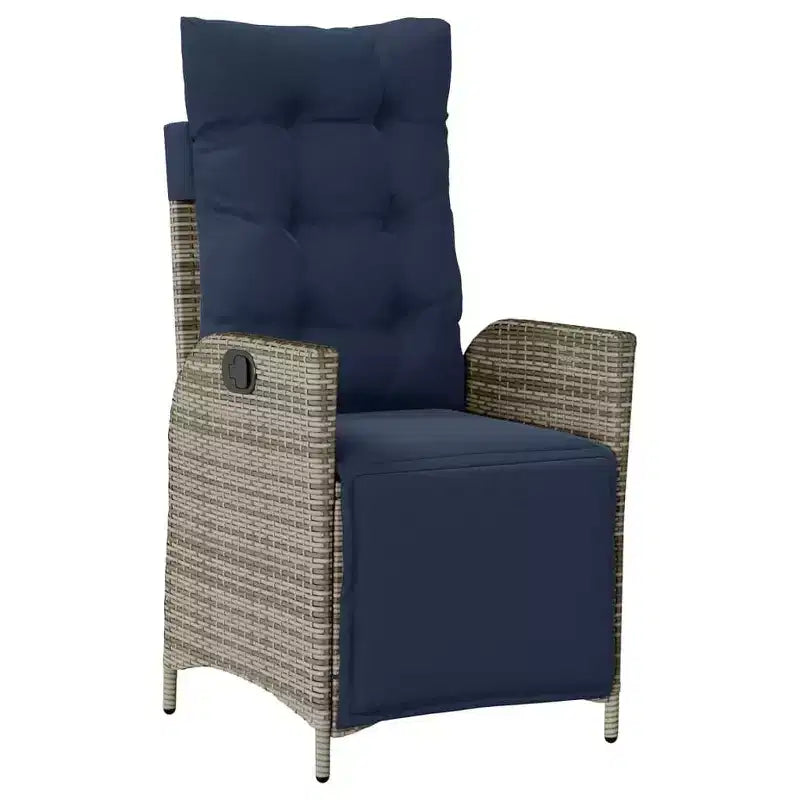 vidaXL Set da pranzo da esterno con cuscini in polyrattan