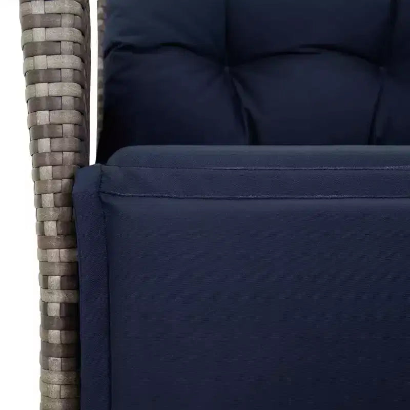 vidaXL Set da pranzo da esterno con cuscini in polyrattan