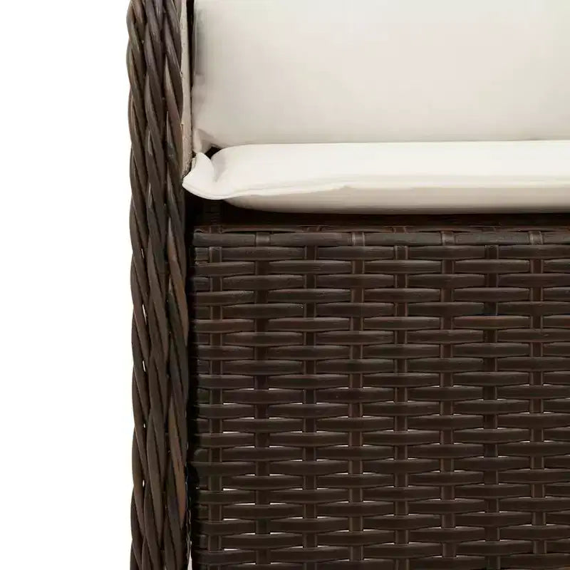 vidaXL Set da pranzo da giardino in polyrattan