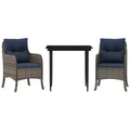 vidaXL Modern Rattan Patio Dining Set