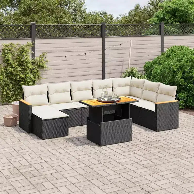 vidaXL Salotto da Giardino in PE Rattan Divano Modulare Grande