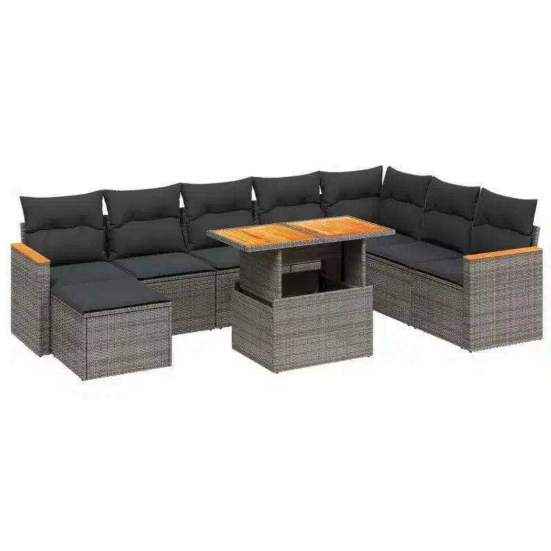 vidaXL Salotto da Giardino in PE Rattan Divano Modulare Grande