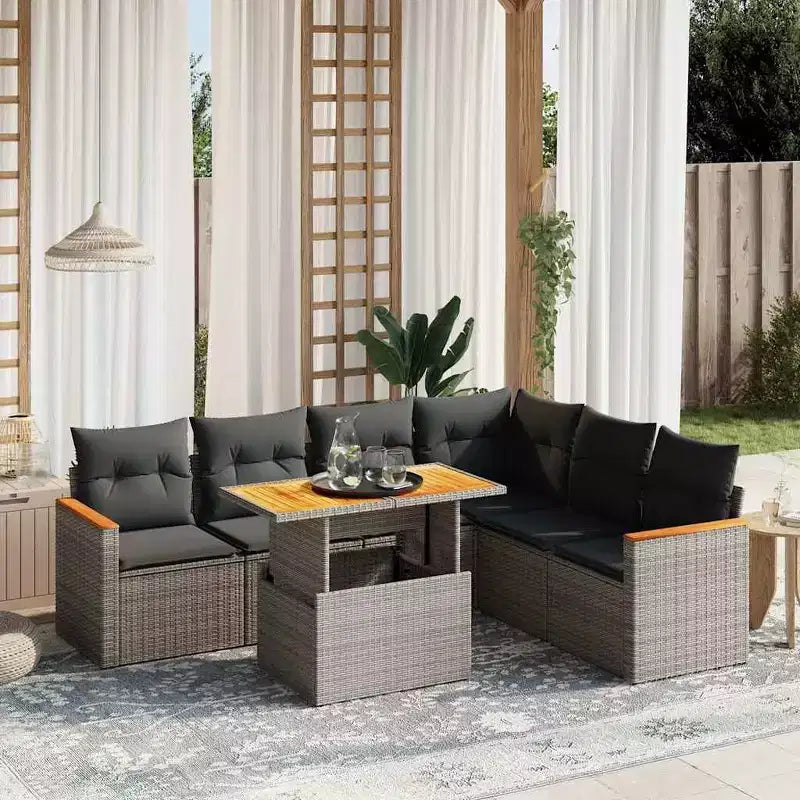 vidaXL Set Divani da Esterno con Cuscini in Diversi Colori