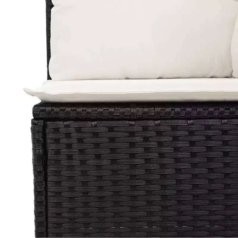 Set divani da esterno vidaXL con cuscini e vano portaoggetti