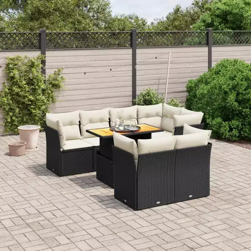 vidaXL Set Divani da Esterno con Cuscini - Design Moderno in Polyrattan