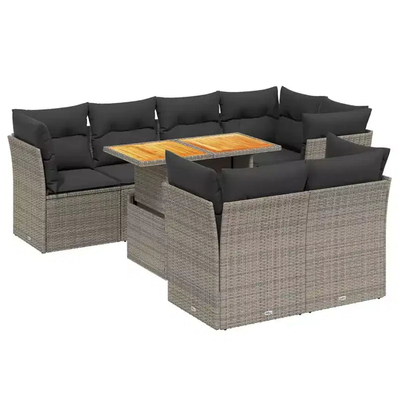 vidaXL Set Divani da Esterno con Cuscini - Design Moderno in Polyrattan