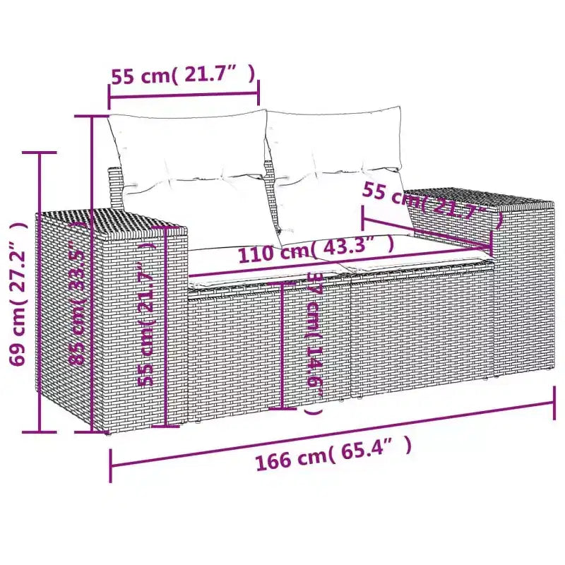 vidaXL Set Divani da Esterno - Design Comodo ed Elegante