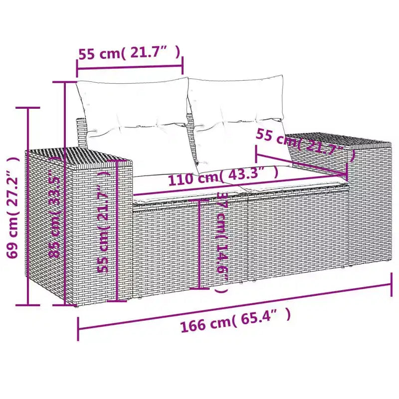 vidaXL Set Divani da Esterno - Design Comodo ed Elegante