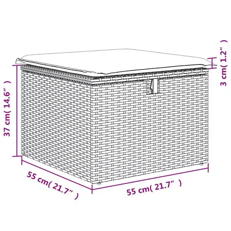 vidaXL Set divani da giardino in rattan PE Set modulare