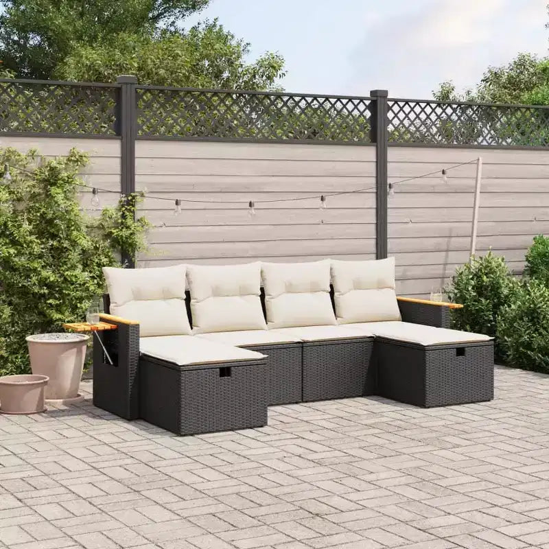 vidaXL Set divani da giardino in rattan PE Set modulare