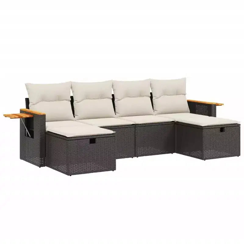 vidaXL Set divani da giardino in rattan PE Set modulare