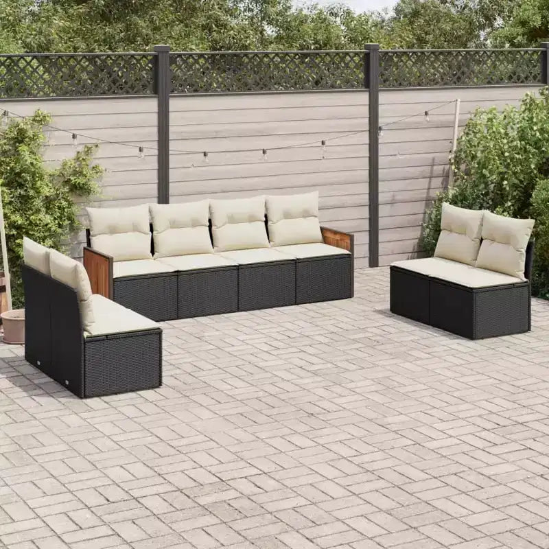 vidaXL Salotto da giardino in rattan PE, acciaio verniciato a polvere Grande