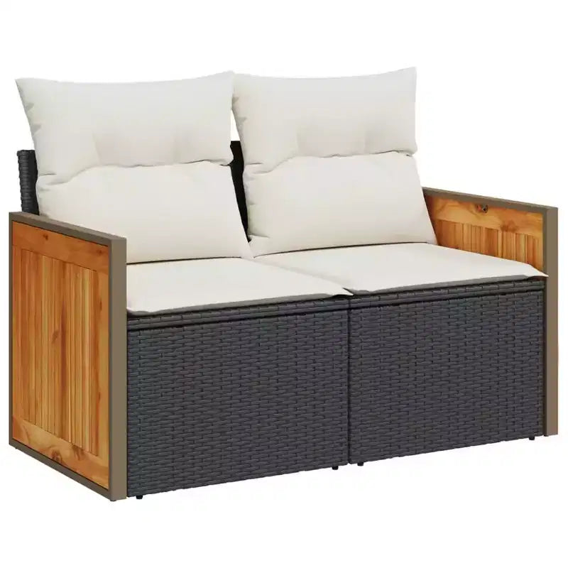 vidaXL Salotto da giardino in rattan PE, acciaio verniciato a polvere Grande