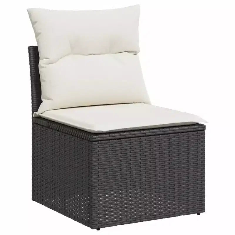 vidaXL Salotto da giardino in rattan PE, acciaio verniciato a polvere Grande