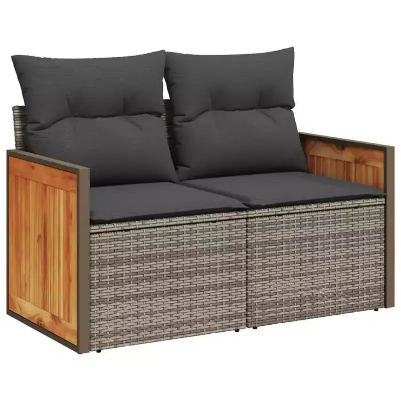 vidaXL Salotto da giardino in rattan PE, acciaio verniciato a polvere Grande