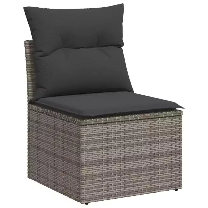 vidaXL Salotto da giardino in rattan PE, acciaio verniciato a polvere Grande