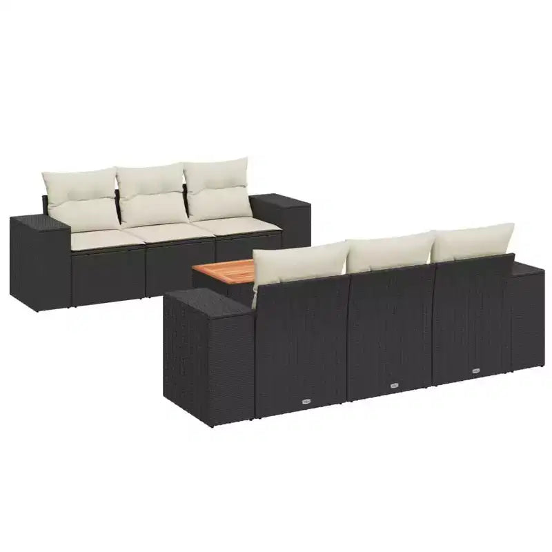 vidaXL Set Divani da Giardino con Cuscini Arredo Esterni in Polirattan