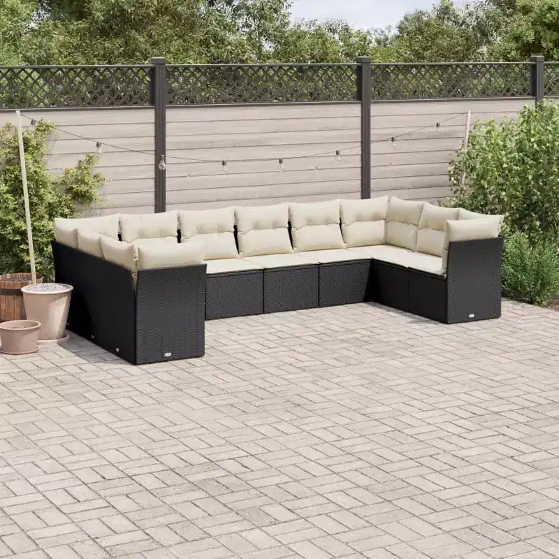 vidaXL Set divano modulare da giardino con cuscini in diversi colori