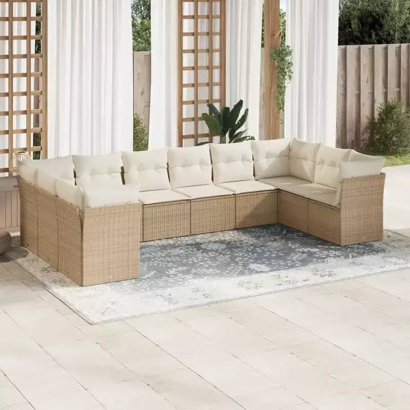 vidaXL Set divano modulare da giardino con cuscini in diversi colori