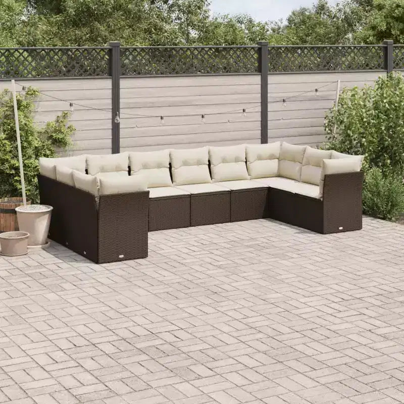 vidaXL Set divano modulare da giardino con cuscini in diversi colori