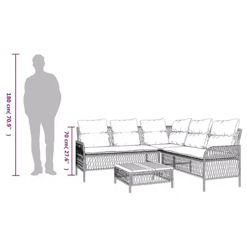 vidaXL Set Divani da Giardino con Cuscini 2 Pezzi in Polirattan